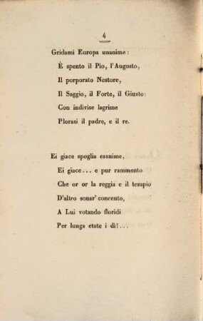 In morte di Francesco I. : Poesia