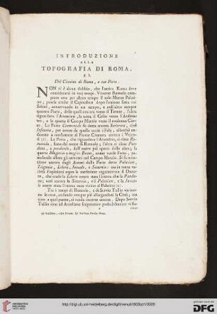 Introduzione alla topografie di Roma