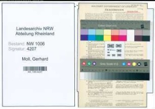 Entnazifizierung Gerhard Moll , geb. 15.08.1888 (Malermeister)