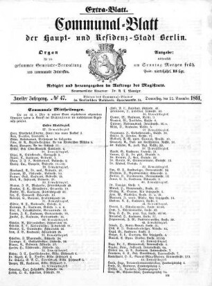1861,47: No. 47, 21. November 1861