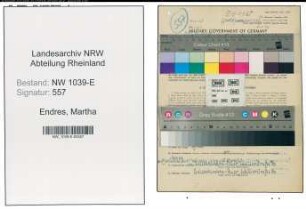 Entnazifizierung Martha Endres , geb. 15.06.1892 (Lehrerin)