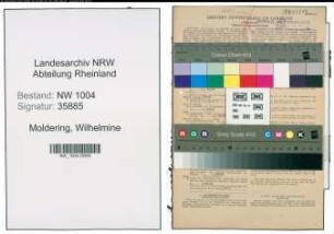 Entnazifizierung Wilhelmine Moldering , geb. 11.09.1904 (Angestellte)