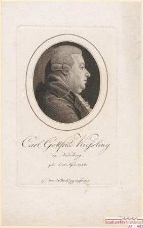 Carl Gottfried Kießling; geb. 12. September 1734