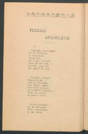 Versos amorosos