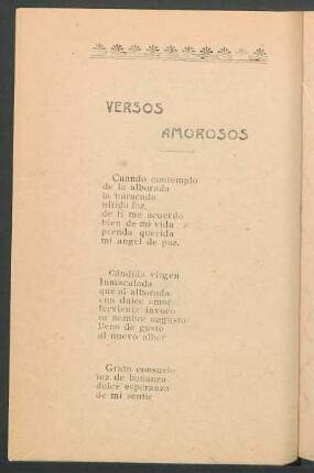 Versos amorosos