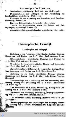 Philosophische Fakultät.