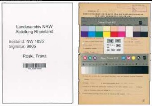 Entnazifizierung Franz Roski , geb. 12.12.1915 (Steiger)