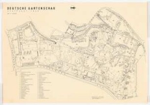 Deutsche Gartenschau 1950 auf dem Killesberg, Stuttgart: Gesamtplan 1:2500