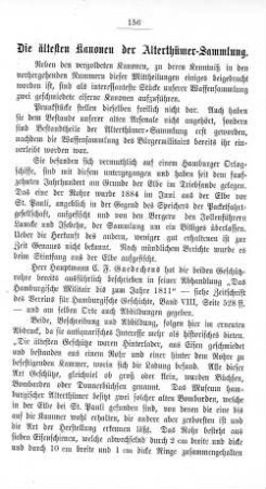 Die ältesten Kanonen der Alterthümer-Sammlung.