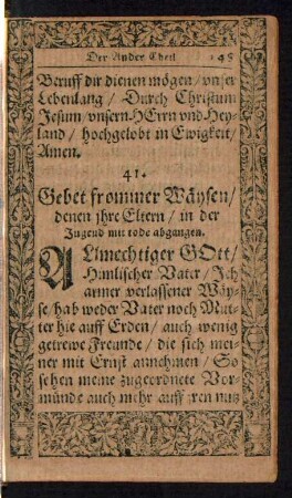 41. Gebet frommer Wäysen ...