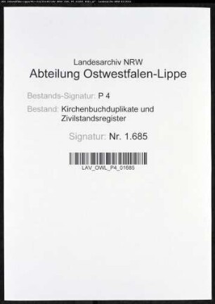 Kirchenbuchduplikat der katholischen Gemeinde Esbeck (GHT 1847-1849). (Gemeinde: Esbeck, katholische Gemeinde)
