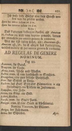 Ad Regulas De Genere Nominum