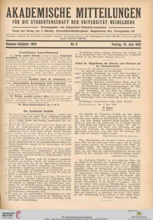 Nr. 6 (25. Juni 1920)