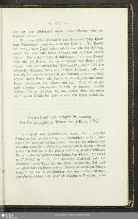 Gottesdienst und religiöse Stimmung bei der preußischen Armee im Feldzug 1792