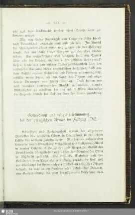 Gottesdienst und religiöse Stimmung bei der preußischen Armee im Feldzug 1792