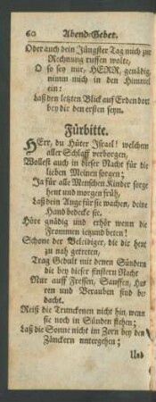 Fürbitte