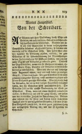 Viertes Hauptstück. Von der Schreibart