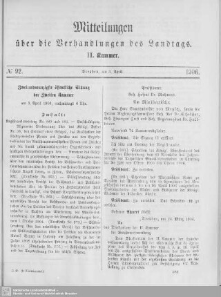 92. Sitzung
