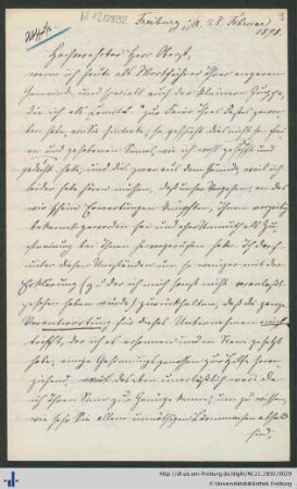 Brief vom 25.02.1898.