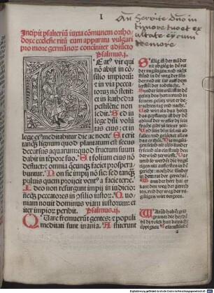 Psalterium cum apparatu vulgari familiariter appresso : = Lateinisch psalter mit dem teütschen nützlichen dabey gedruckt