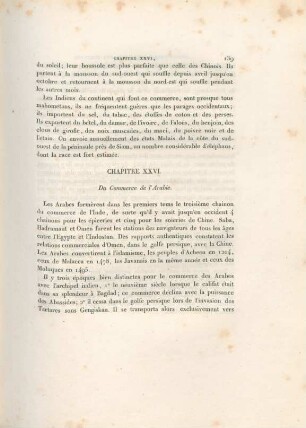 Chapitre XXVI. Du commerce de l'Arabie