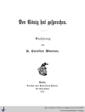 Der König hat gesprochen : Erzählung