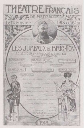 Abbildung eines französischen Gefangentheater-Programms