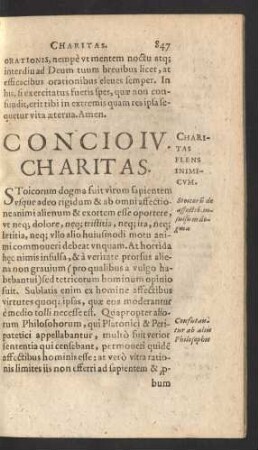 Concio IV. Charitas.