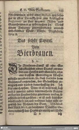 Das sechste Capitul. Vom Bierbrauen