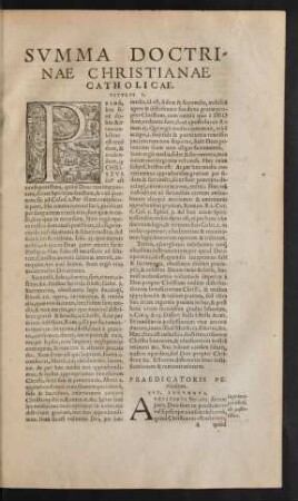 Summa Doctrinae Christianae Catholicae.