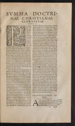 Summa Doctrinae Christianae Catholicae.