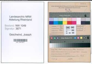 Entnazifizierung Joseph Geschwind , geb. 01.05.1900 (Kaufmaennischer Angestellter)