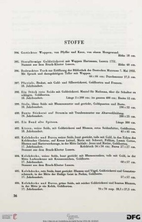 Stoffe (Nr. 394-409)