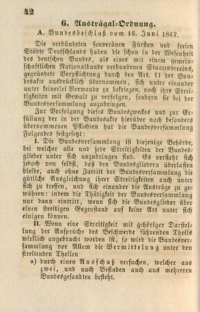 A. Bundesbeschluß vom 16. Juni 1817