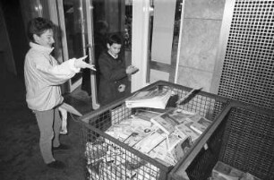 Rückgabe gebrauchter und veralteter Telefonbücher zwecks Recycling