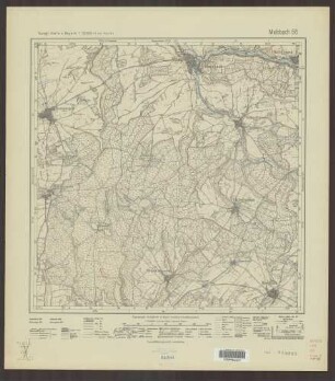 68 Massbach ; Topographische Karte von Bayern 1:25.000 [Positionsblätter]