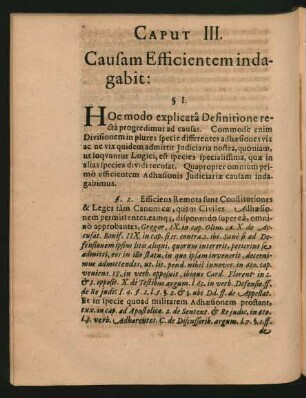 Caput III. Causam Efficientem indagabit