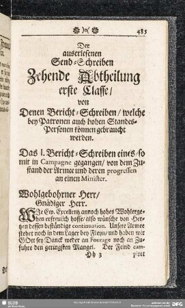 Der auserlesenen Send-Schreiben Zehende Abtheilung
