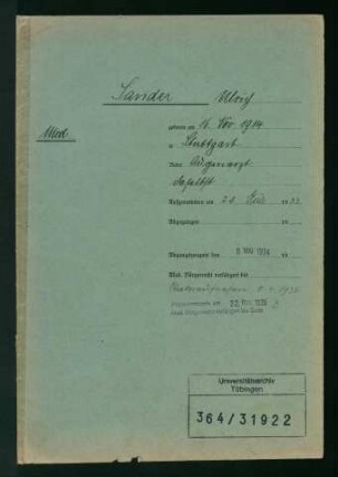 Sander, Ulrich * 16.11.1914