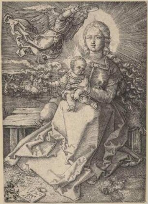 Maria, von einem Engel gekrönt