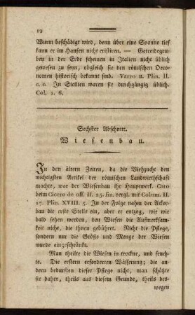 Sechster Abschnitt. Wiesenbau