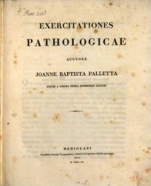 Exercitationes pathologicae