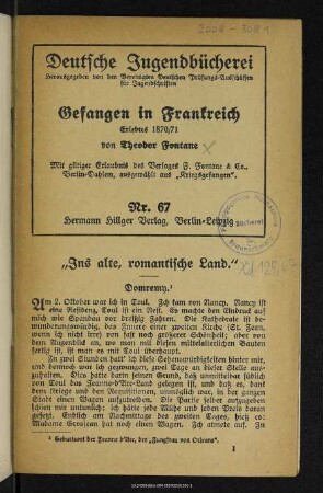 Gefangen in Frankreich : Erlebtes 1870/71