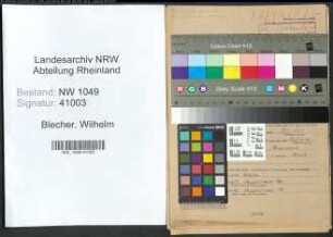 Entnazifizierung Wilhelm Blecher , geb. 16.02.1900 (Autoschlosser)