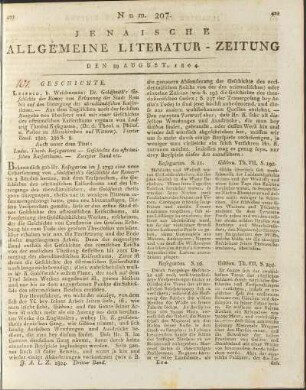 Num. 207. Den 29. Aug. 1804