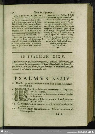 In Psalmum XXXIV. Psalmus XXXIV.