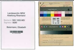 Entnazifizierung Elisabeth Beiermann , geb. 30.11.1894 (Kuechenhilfe)