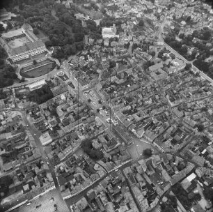 Altstadt von Gotha : Blickrichtung Südwesten zum Schloss Friedenstein
