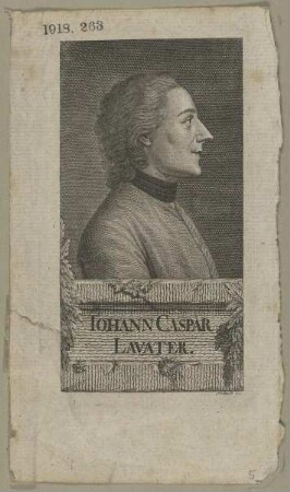 Bildnis des Iohann Caspar Lavater
