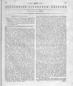 Güricke, H. E. F.: De Interna Schola Historia, de scholae Alexandrinae catecheticae theologia. Halle: Gebauer 1825 (Beschluss der im vorigen Stück abgebrochenen Recension)